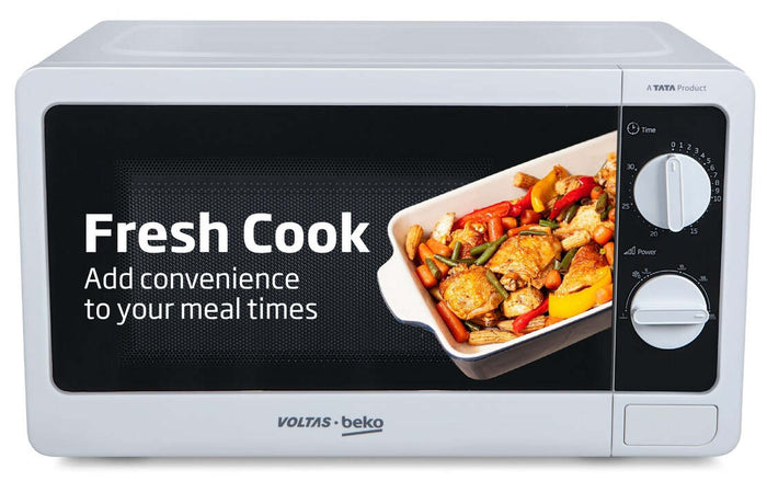 Voltas Beko 20 L 700 W Smart Solo Microwave Oven (MS20MPW10, White)