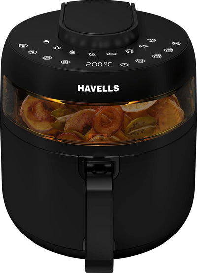 Havells Prolife Crystal Digital Air Fryer 5.5L, 1500W|D 8 Pre-sets| Aerocrisp Technology with 85% Less Oil Cooking| Dehydrator Mode| Auto-Shutoff|See-Through Window| 2Yr Door Step Warranty by Havells