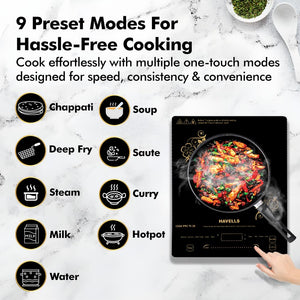 Havells Cook Pro TC-20| Up to 9 Cooking Modes| Digital Display for Time & Power| Precision control with a single glide| 1 Year Door Step Warranty By Havells