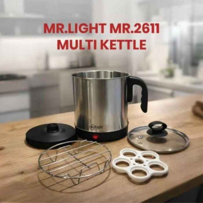 Mr.Light Multi Kettle| 1.5L Stainless Steel Electric Kettle- MR-2611