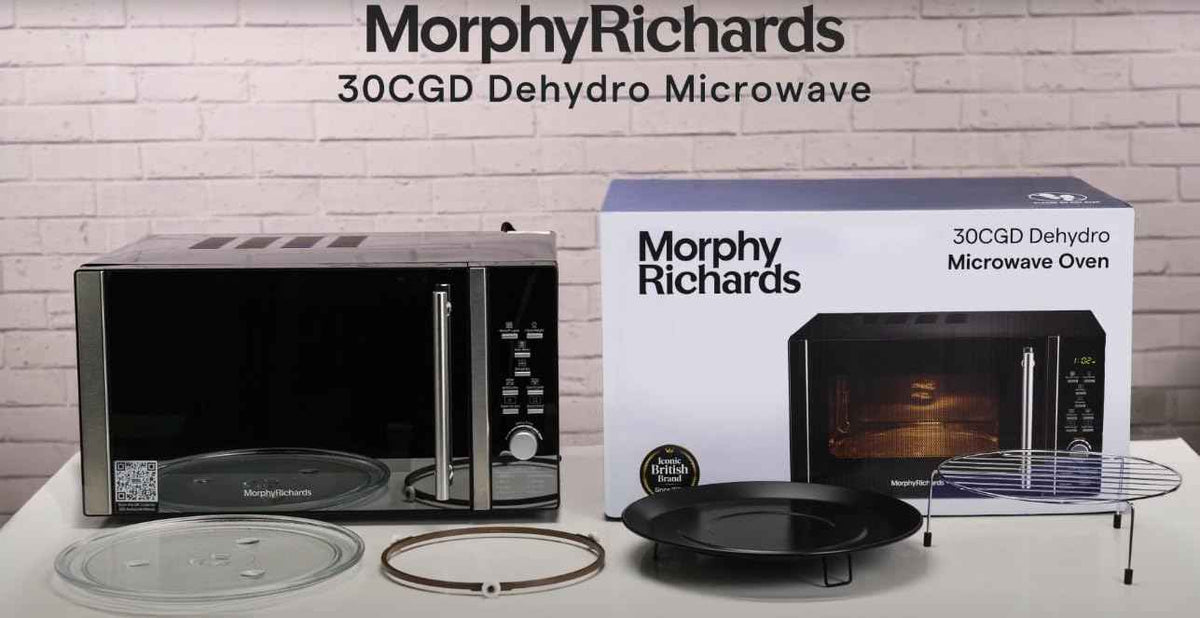 Morphy Richards 30CGD Dehydro | 30L Convection Microwave Oven, 220 AutoCook Menus, Built-in Dehydrator, 1400W microwave, 2200W convection, 1250W Grill Power
