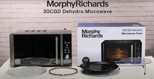 Morphy Richards 30CGD Dehydro | 30L Convection Microwave Oven, 220 AutoCook Menus, Built-in Dehydrator, 1400W microwave, 2200W convection, 1250W Grill Power