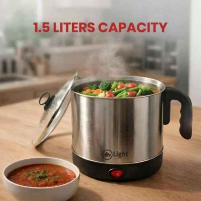 Mr.Light Multi Kettle| 1.5L Stainless Steel Electric Kettle- MR-2611