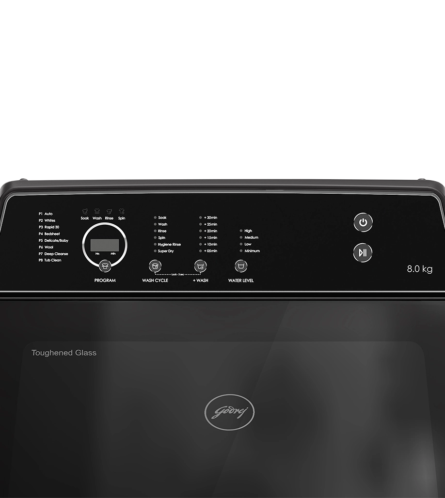 GODREJ:WASHING MACHINE:WTEON VLVT 80 5.0 FDTN MTBK 8.0 KG METALIC BLACK