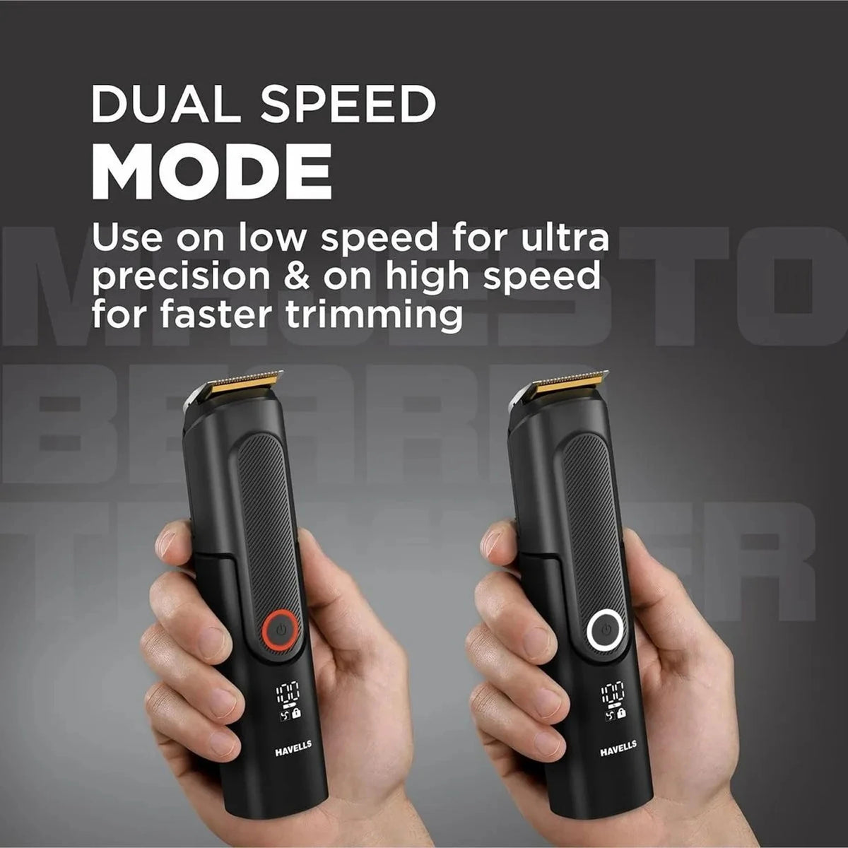 HAVELLS:TRIMMER:BT8888 IPX7 TITANIUM BEARD TRIMMER