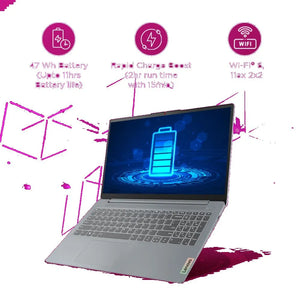 LENOVO:LAPTOPS: IDEAPAD SLIM 3I 82X700M4IN I3-1315U | 8GB | 512GB SSD | 15.6" FHD | WIN 11 | MSO | ARCTIC GREY