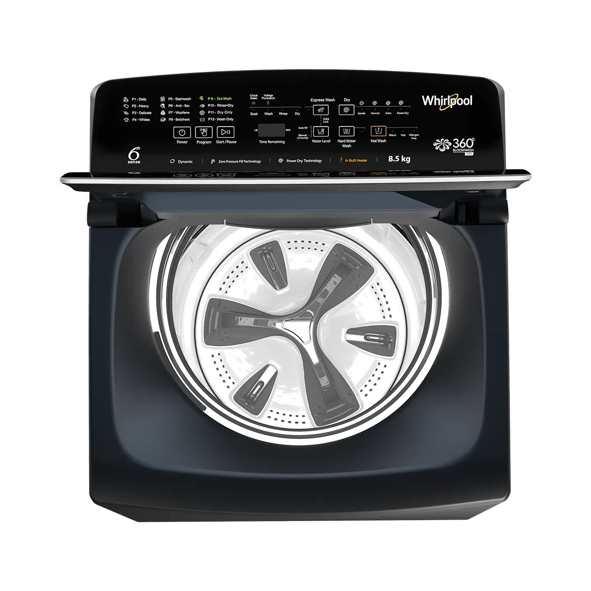 WHIRLPOOL:WASHING MACHINE:31671 8.5 KG GREY