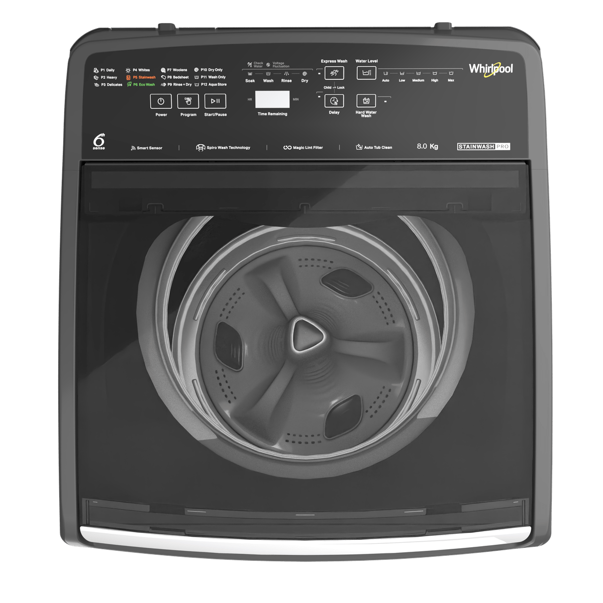 WHIRLPOOL:WASHING MACHINE:31692 8 KG GREY
