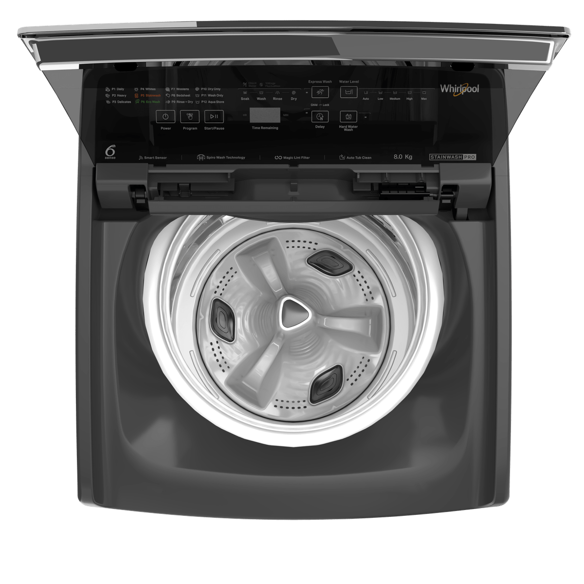 WHIRLPOOL:WASHING MACHINE:31692 8 KG GREY