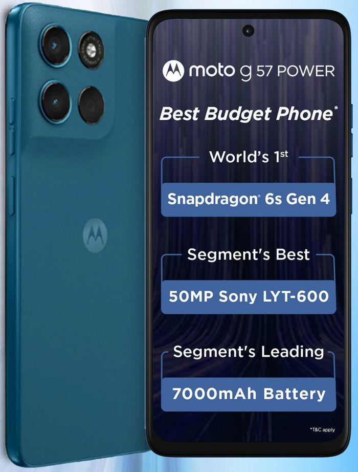 MOTOROLA g57 power 5G Snapdragon (Pantone Corsair, 128 GB) (8 GB RAM)
