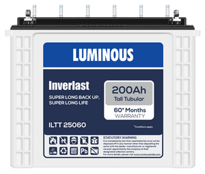 Luminous ILTT25060 200Ah Tubular Inverter Battery - Oxygen The Digital Expert