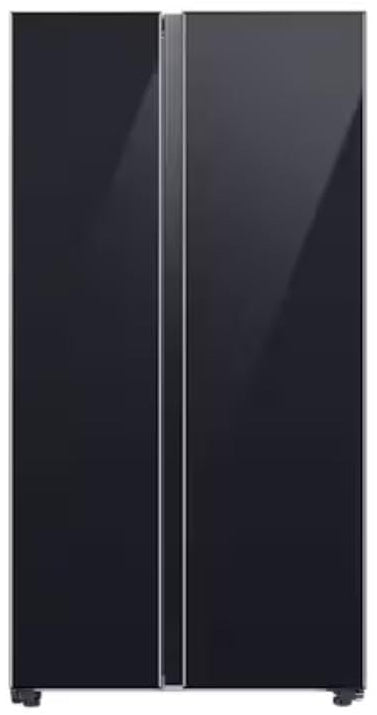 Samsung 653 L Frost Free Side by Side 3 Star Convertible Refrigerator (Glam Deep Charcoal Black, RS76CB81A333HL)