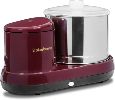 Blueberry's Ultra Premium 2 Liter Table Top Wet Grinder 150 Watts Heavy Duty motor with Coconut Scraper & Atta Kneader, Cherry Red