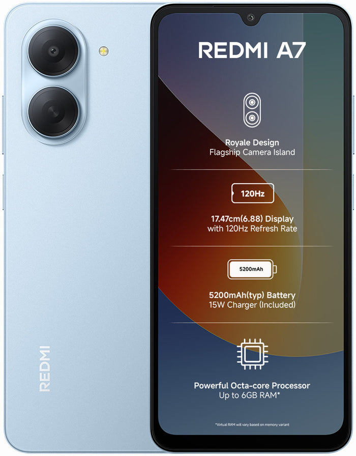 REDMI A7 (Sky Blue, 64 GB) (3 GB RAM)