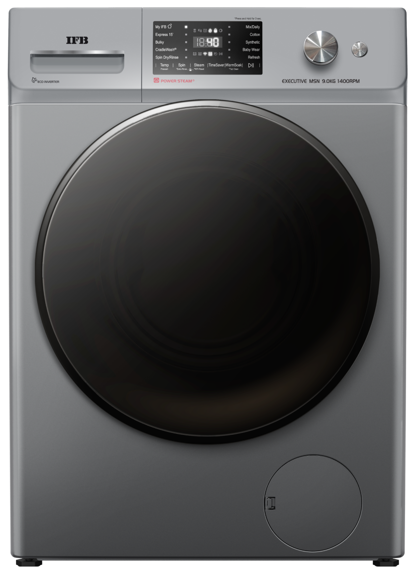 IFB Executive MSN 9014K 9KG Front Load Washing Machine Silver - Oxygen The Digital Expert