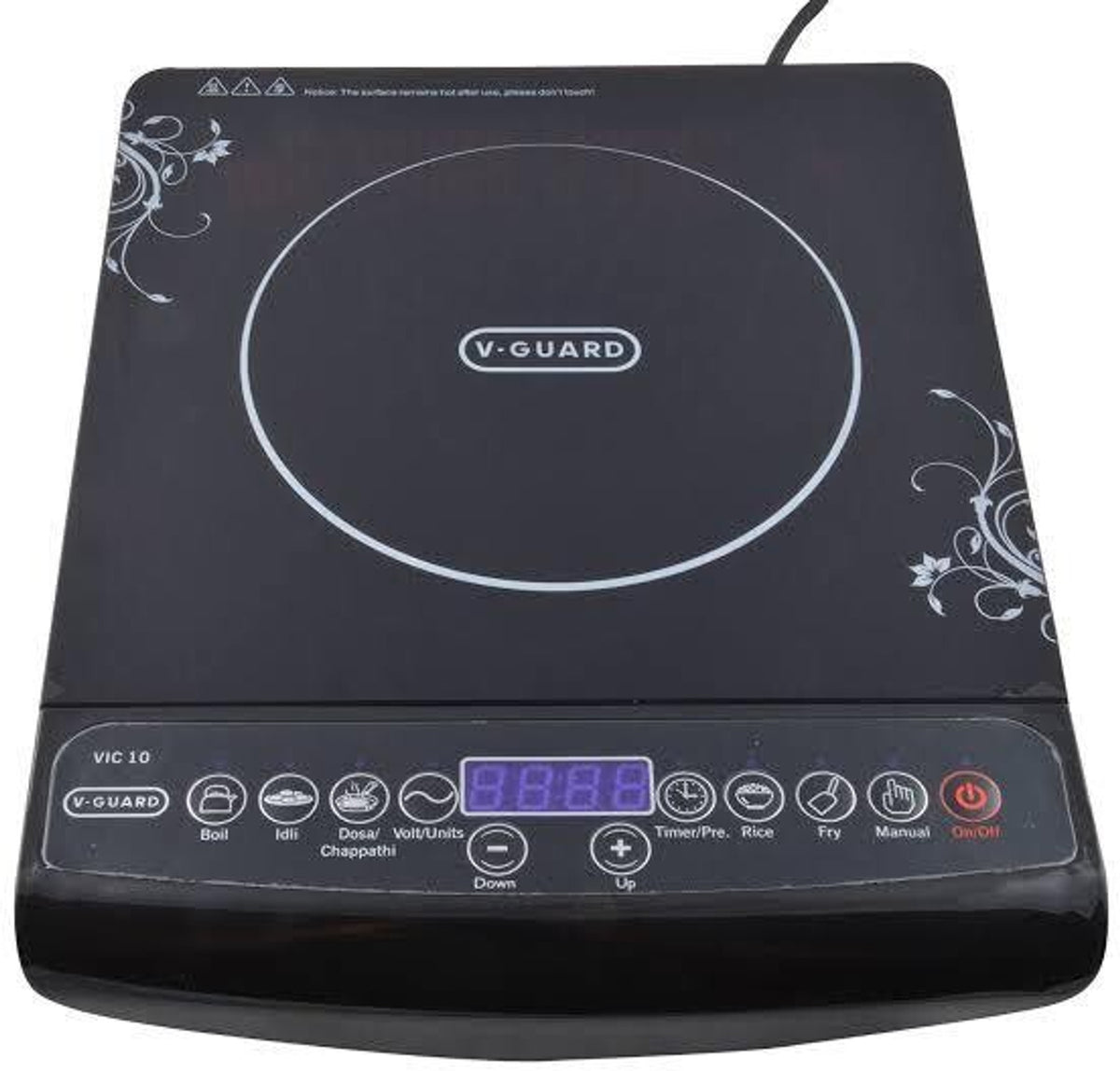 V-Guard 2000 W Induction Cooktop Push Button (Black, Vic 10 v2)
