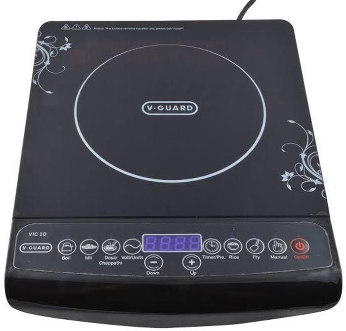 V-Guard 2000 W Induction Cooktop Push Button (Black, Vic 10 v2)