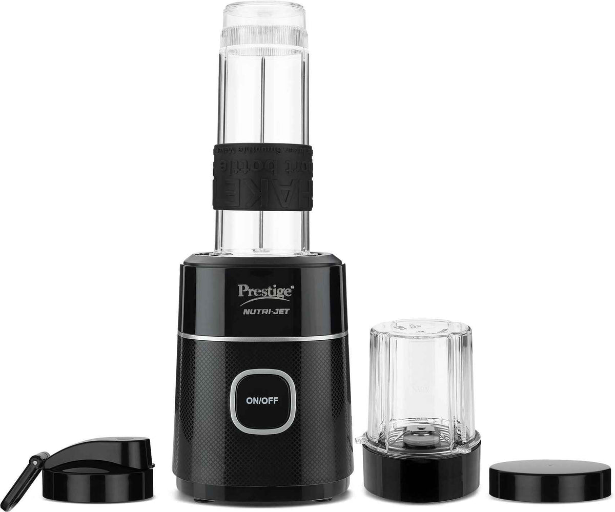 Prestige Nutri-Jet 450 W Juicer Mixer Grinder (450W Motor | 2 Jars | Black)
