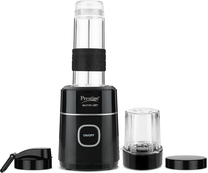 Prestige Nutri-Jet 450 W Juicer Mixer Grinder (450W Motor | 2 Jars | Black)