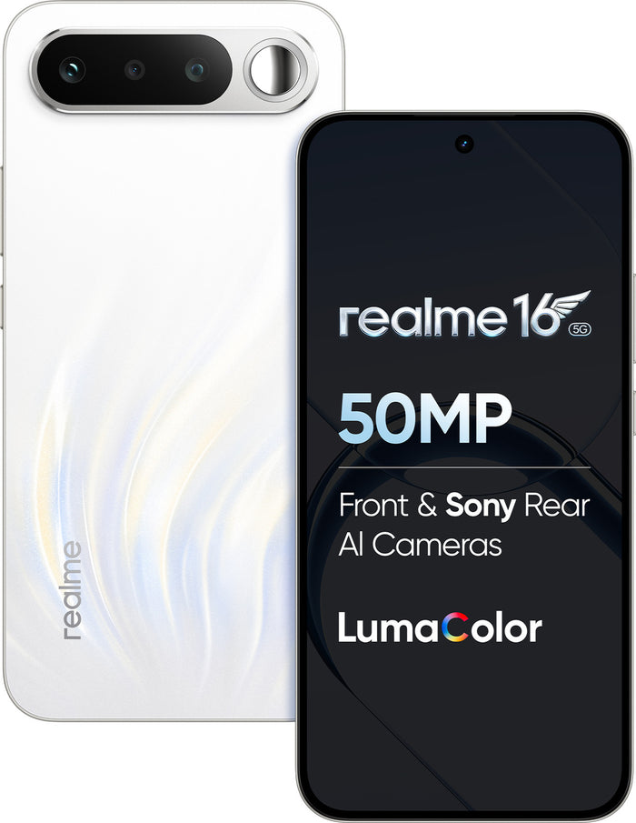 realme 16 5G (Air White, 128 GB) (8 GB RAM)