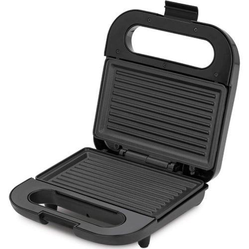 Bajaj SWX 6 800-Watt 2-Slice Sandwich Griller | Non-Stick Coated Plates for Easy-to-Clean | Upright Compact Storage | Buckle Clips Lock | 2 Years Warranty | Black