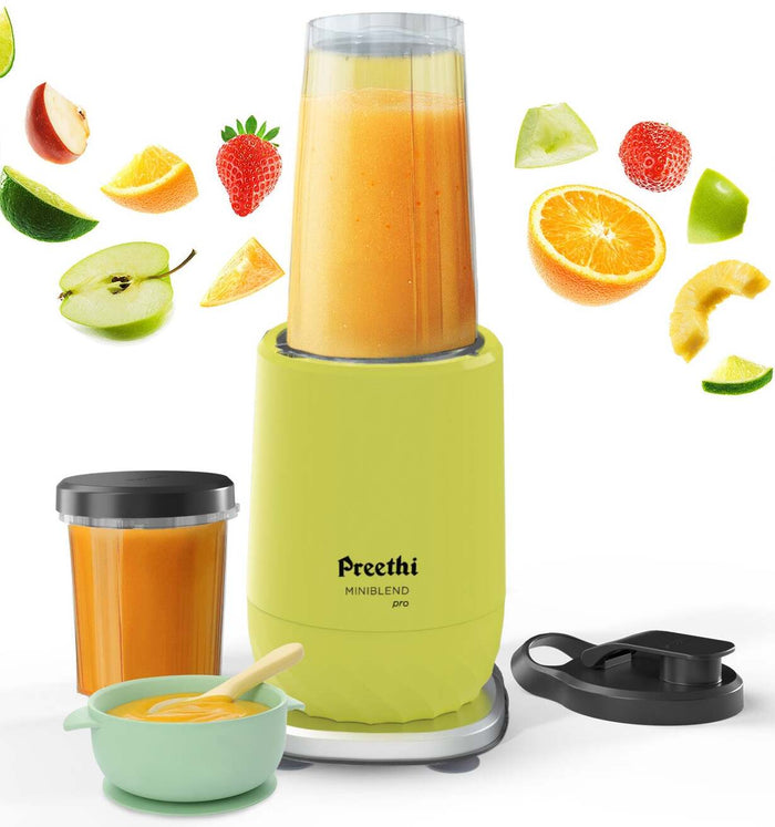 Preethi Miniblend Pro Juicer & Blender - 300W - 2 Jars (1 Blender + 1 Grinder)