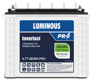 Luminous ILTT18060 Pro 150Ah Tubular Inverter Battery - Oxygen The Digital Expert