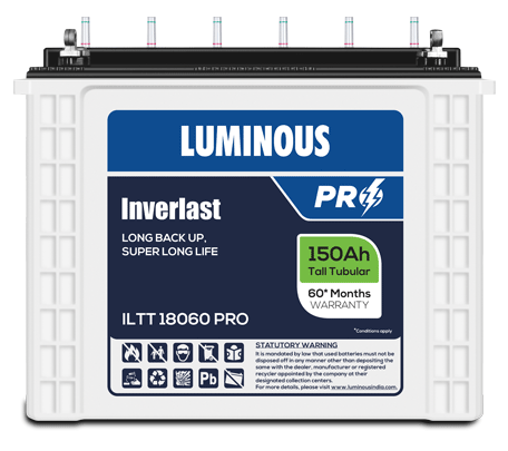 Luminous ILTT18060 Pro 150Ah Tubular Inverter Battery