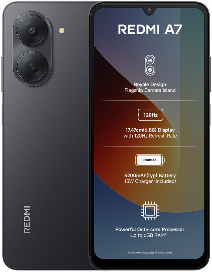 REDMI A7 (Black, 64 GB) (3 GB RAM)