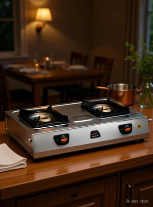 V GUARD:GAS STOVE:SPLENDID 2B 2/B SS GAS STOVE