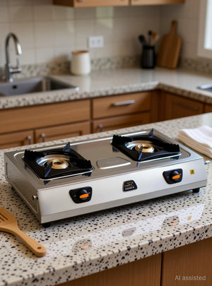 V GUARD:GAS STOVE:SPLENDID 2B 2/B SS GAS STOVE
