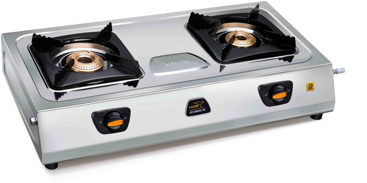 V GUARD:GAS STOVE:SPLENDID 2B 2/B SS GAS STOVE