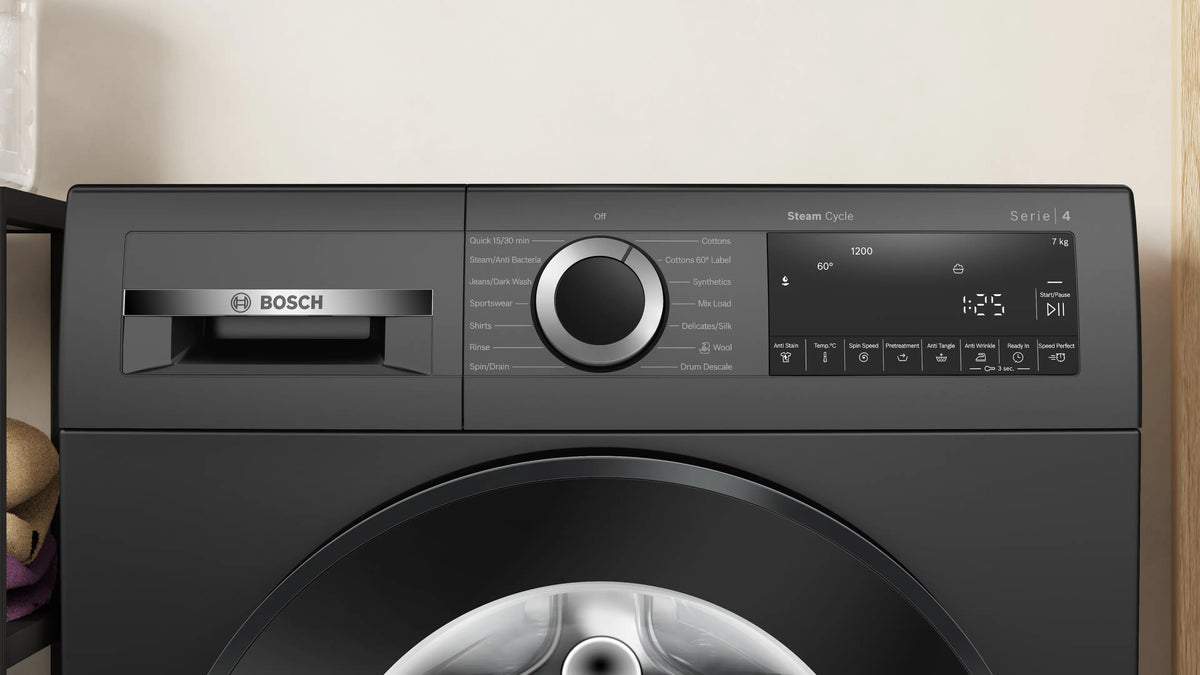 BOSCH:WASHING MACHINE:WGA12208IN 7.0 KG BLACK GREY