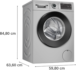 BOSCH:WASHING MACHINE:WGA1220SIN 7 KG SILVER