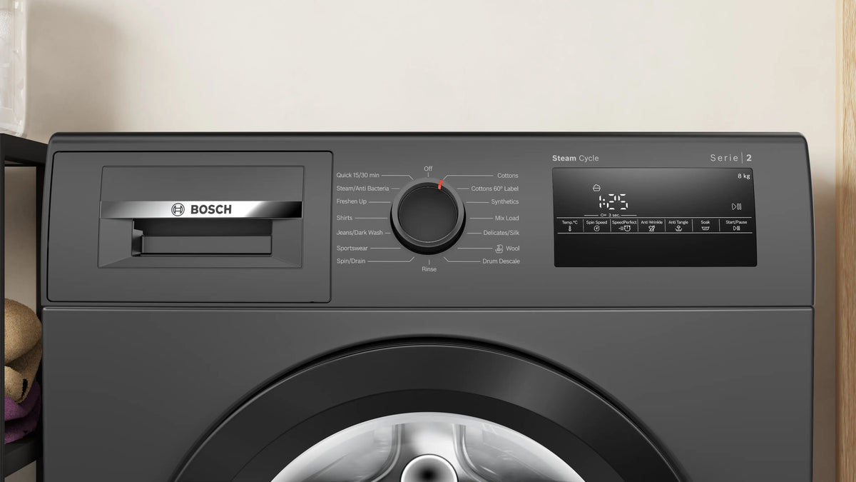 BOSCH:WASHING MACHINE:WAJ2826DIN 8.0 KG DARK LAKE