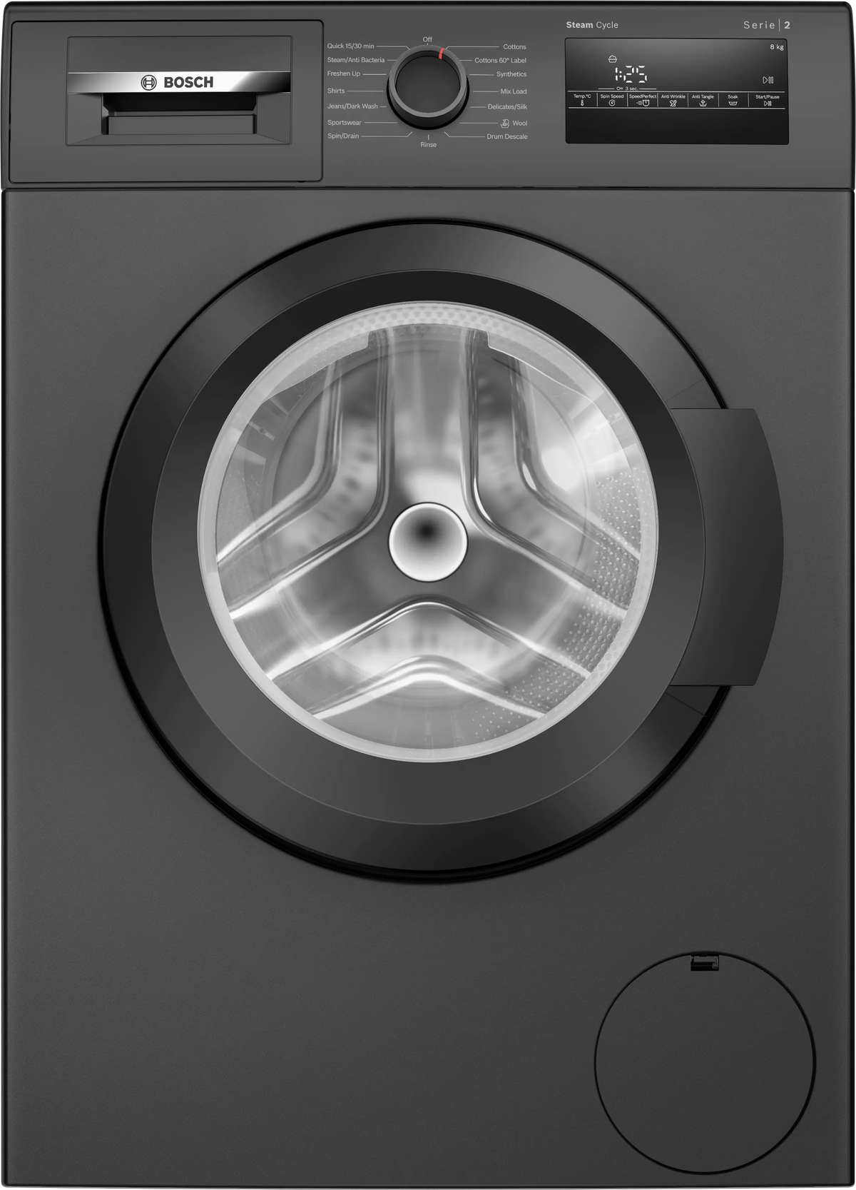 BOSCH:WASHING MACHINE:WAJ2826DIN 8.0 KG DARK LAKE