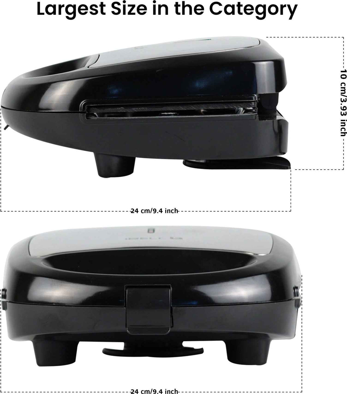 iBELL SM1301 Sandwich Maker 3 in 1, Detachable Plates for Toast, Waffle, Grill, 750W Toast, Grill, Waffle (Black)