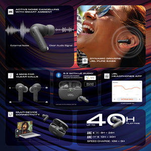 JBL Tune Beam 2 ANC TWS - Black - Oxygen The Digital Expert