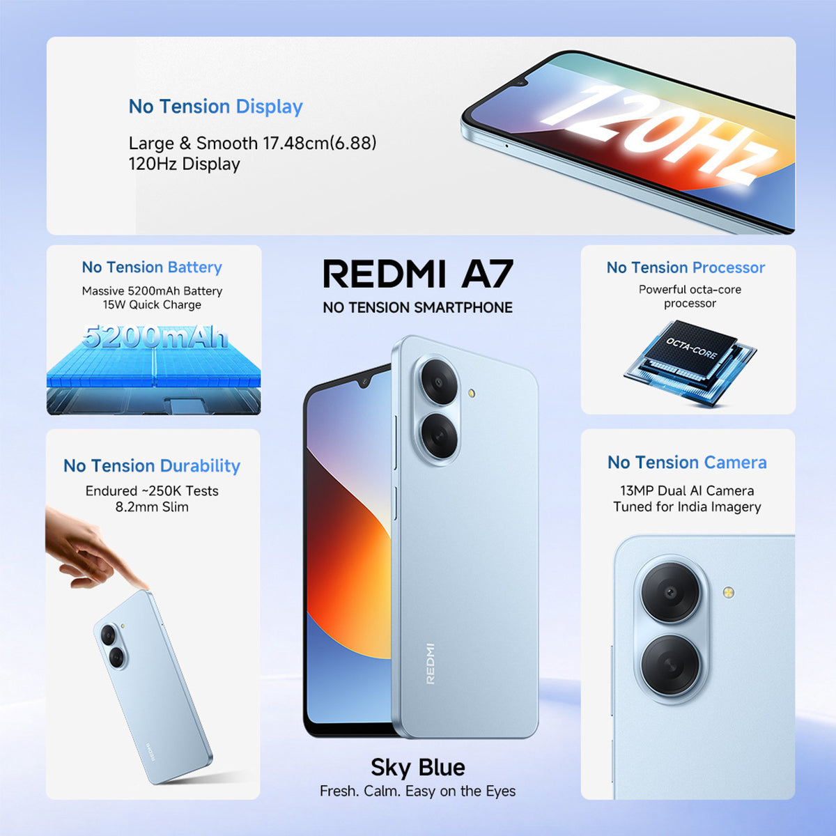 REDMI A7 (Sky Blue, 64 GB) (3 GB RAM) - Oxygen The Digital Expert