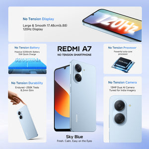 REDMI A7 (Sky Blue, 64 GB) (3 GB RAM) - Oxygen The Digital Expert
