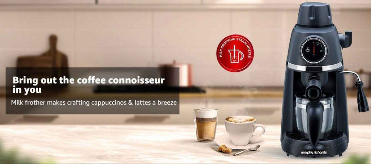 Morphy Richards Europa Xpresso 4 Cups Coffee Maker (Matte Black)