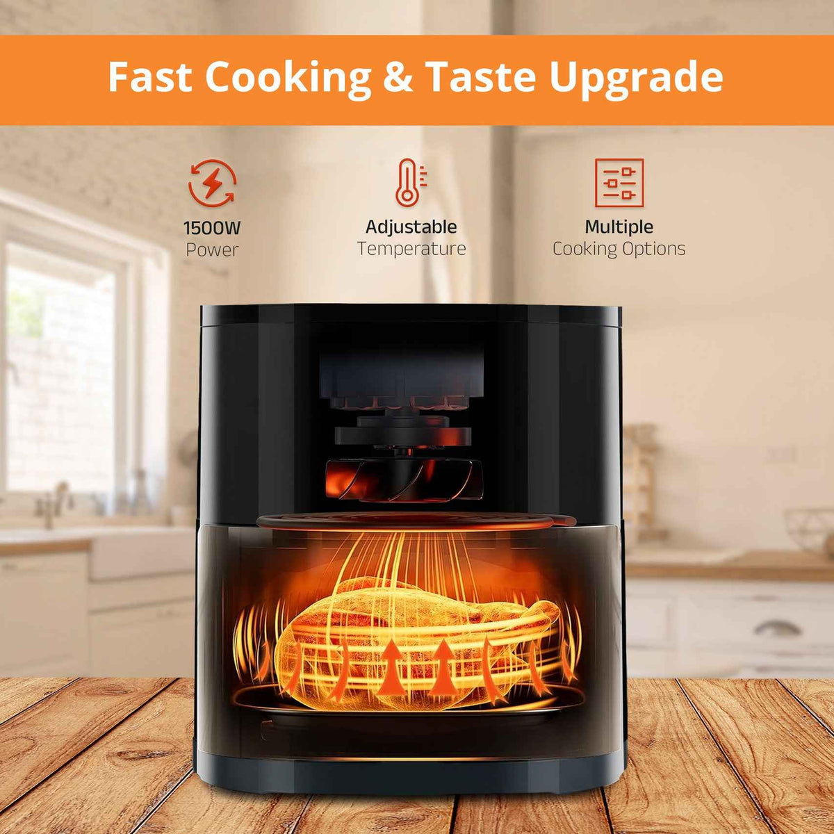 AEROFRY420DM Frying Machine,1500W,Adjustable Temperature,Nonstick, Multi Cooking Air Fryer (4.2 L)