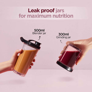 Preethi Miniblend Pro Juicer & Blender - 300W - 2 Jars (1 Blender + 1 Grinder)