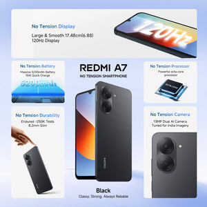 REDMI A7 (Black, 64 GB) (3 GB RAM) - Oxygen The Digital Expert