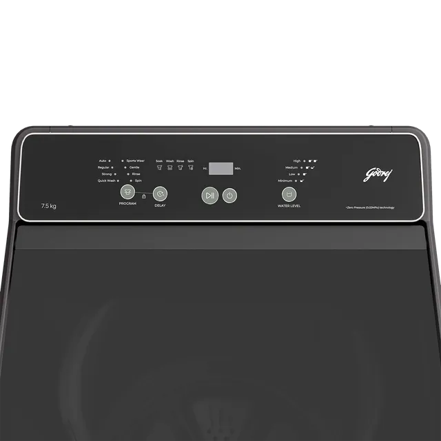 GODREJ:WASHING MACHINE:WTEON VAL 75 5.0 FDAG C MTBK 7.5 KG METALIC BLACK