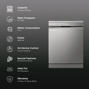 LG:DISH WASHER:DFB435FV.APYPEIL 15 PLACE PRIME SILVER