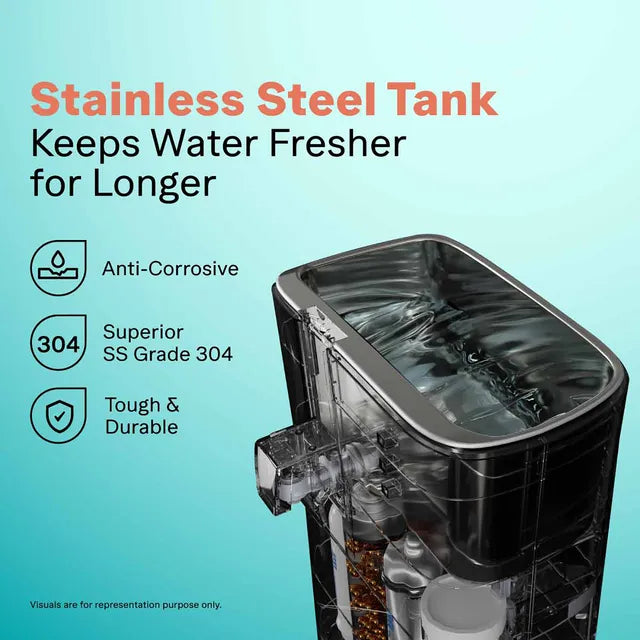 EUREKA FORBES:WATER PURIFIER:AQUAGUARD ENRICH SUPERIO RO+UV CU ALK SS 1X