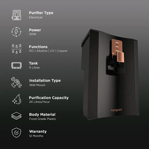 EUREKA FORBES:WATER PURIFIER:AQUAGUARD ENRICH SUPERIO RO+UV CU ALK SS 1X