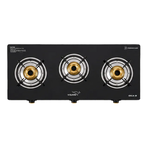 V GUARD:GAS STOVE:Idalia PRO 3B Glass Top Gas Stove