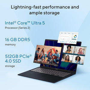 ASUS Vivobook 16 Core Ultra 5 16GB/512GB Blue - Oxygen The Digital Expert